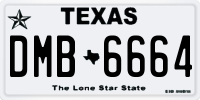 TX license plate DMB6664