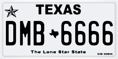 TX license plate DMB6666