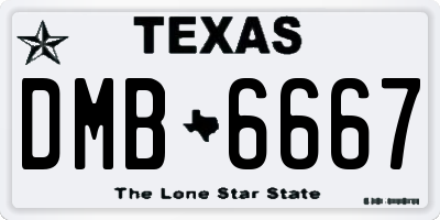 TX license plate DMB6667