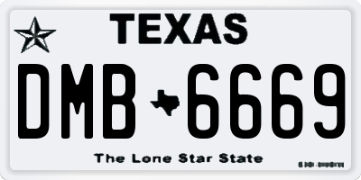 TX license plate DMB6669