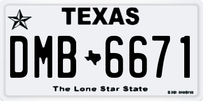 TX license plate DMB6671