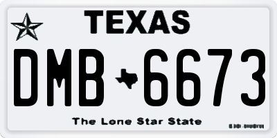 TX license plate DMB6673