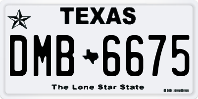 TX license plate DMB6675