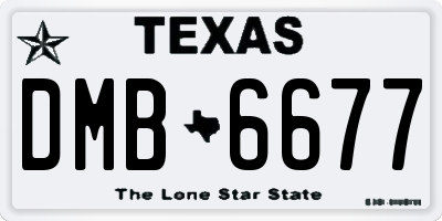 TX license plate DMB6677