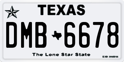 TX license plate DMB6678