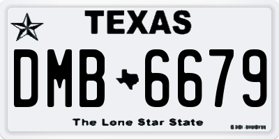 TX license plate DMB6679