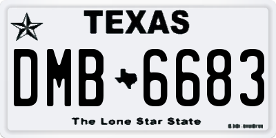 TX license plate DMB6683