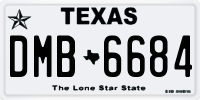 TX license plate DMB6684