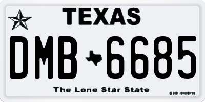 TX license plate DMB6685