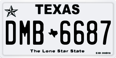 TX license plate DMB6687