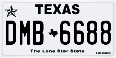 TX license plate DMB6688