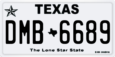 TX license plate DMB6689