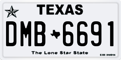 TX license plate DMB6691