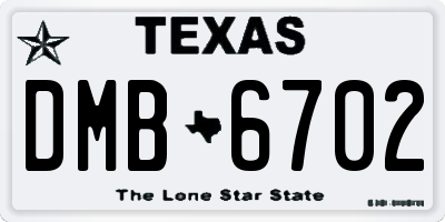 TX license plate DMB6702