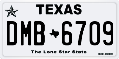 TX license plate DMB6709