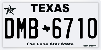 TX license plate DMB6710