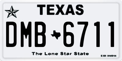 TX license plate DMB6711