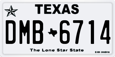 TX license plate DMB6714