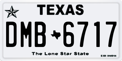 TX license plate DMB6717