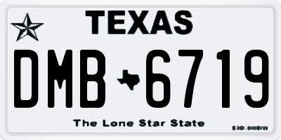 TX license plate DMB6719