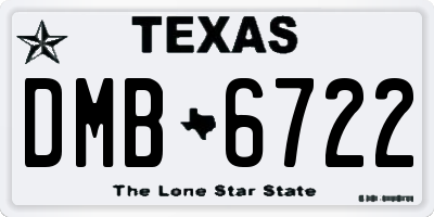 TX license plate DMB6722