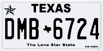 TX license plate DMB6724