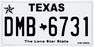 TX license plate DMB6731