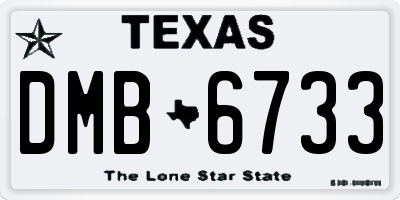 TX license plate DMB6733