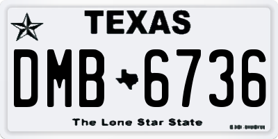 TX license plate DMB6736