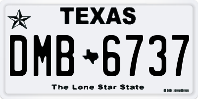 TX license plate DMB6737