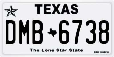 TX license plate DMB6738