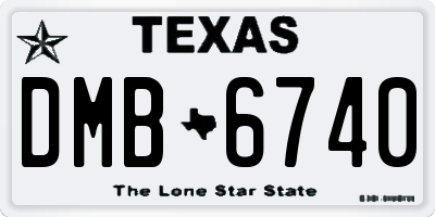 TX license plate DMB6740