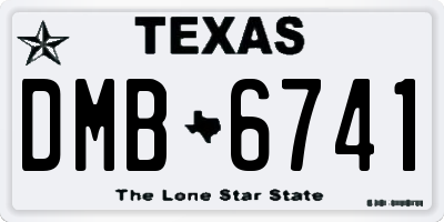 TX license plate DMB6741