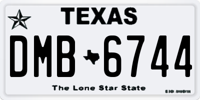 TX license plate DMB6744