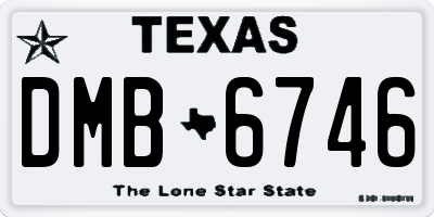 TX license plate DMB6746