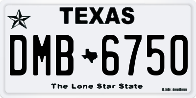 TX license plate DMB6750