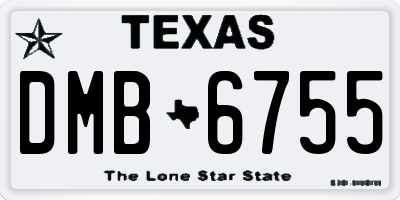 TX license plate DMB6755