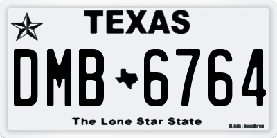 TX license plate DMB6764