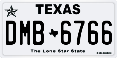 TX license plate DMB6766