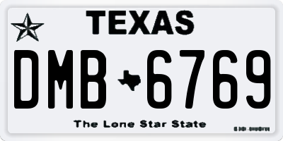 TX license plate DMB6769