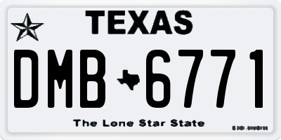 TX license plate DMB6771