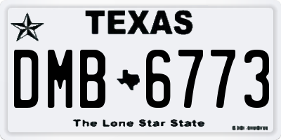 TX license plate DMB6773
