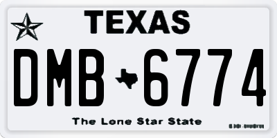 TX license plate DMB6774