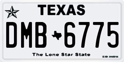 TX license plate DMB6775