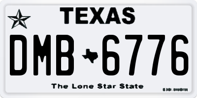 TX license plate DMB6776