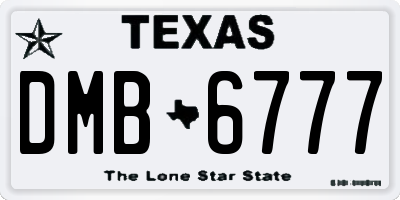 TX license plate DMB6777