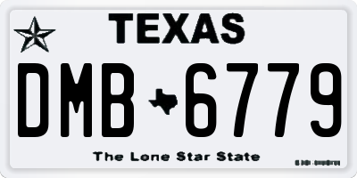 TX license plate DMB6779