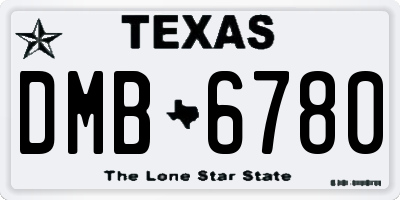 TX license plate DMB6780