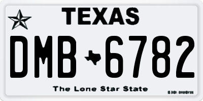 TX license plate DMB6782