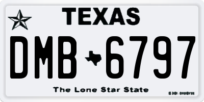 TX license plate DMB6797